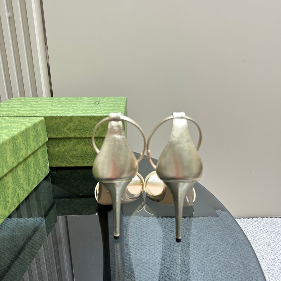 Gucci Women Metallic Heel - Image 9