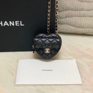 Chanel CC Love Heart Mini Bag Black