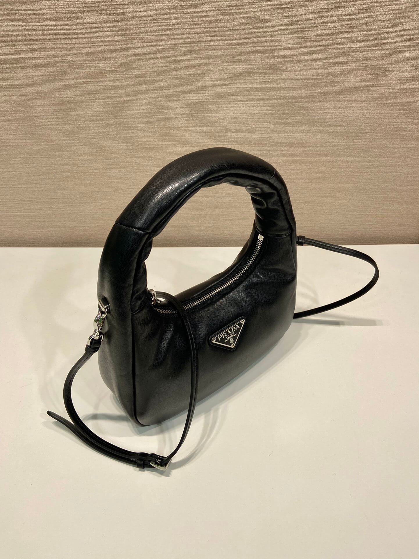 Prada Small Padded Black Bag - Image 8