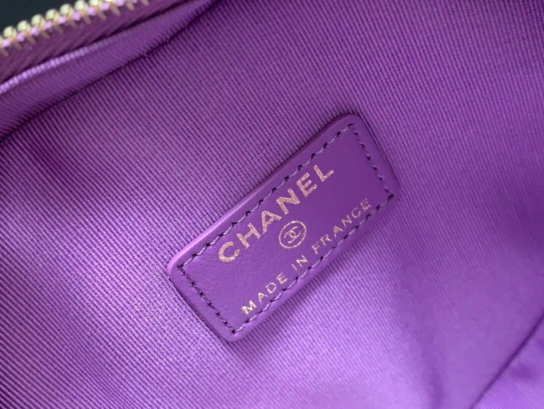 Chanel CC Love Heart Mini Bag Purple - Image 4