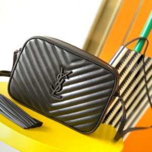 Saint Laurent Lou Black Bag With Black Hardware