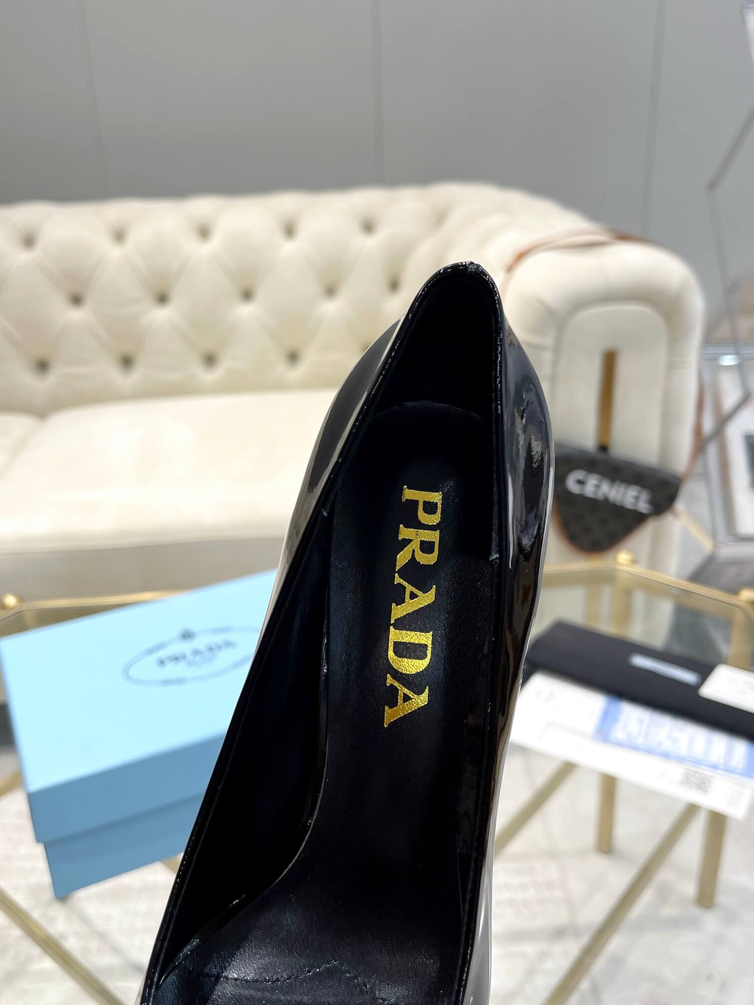 Prada Black Pumps Heel - Image 8