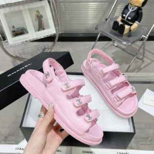 Chanel Casual Style Unisex Plain Logo Sandal