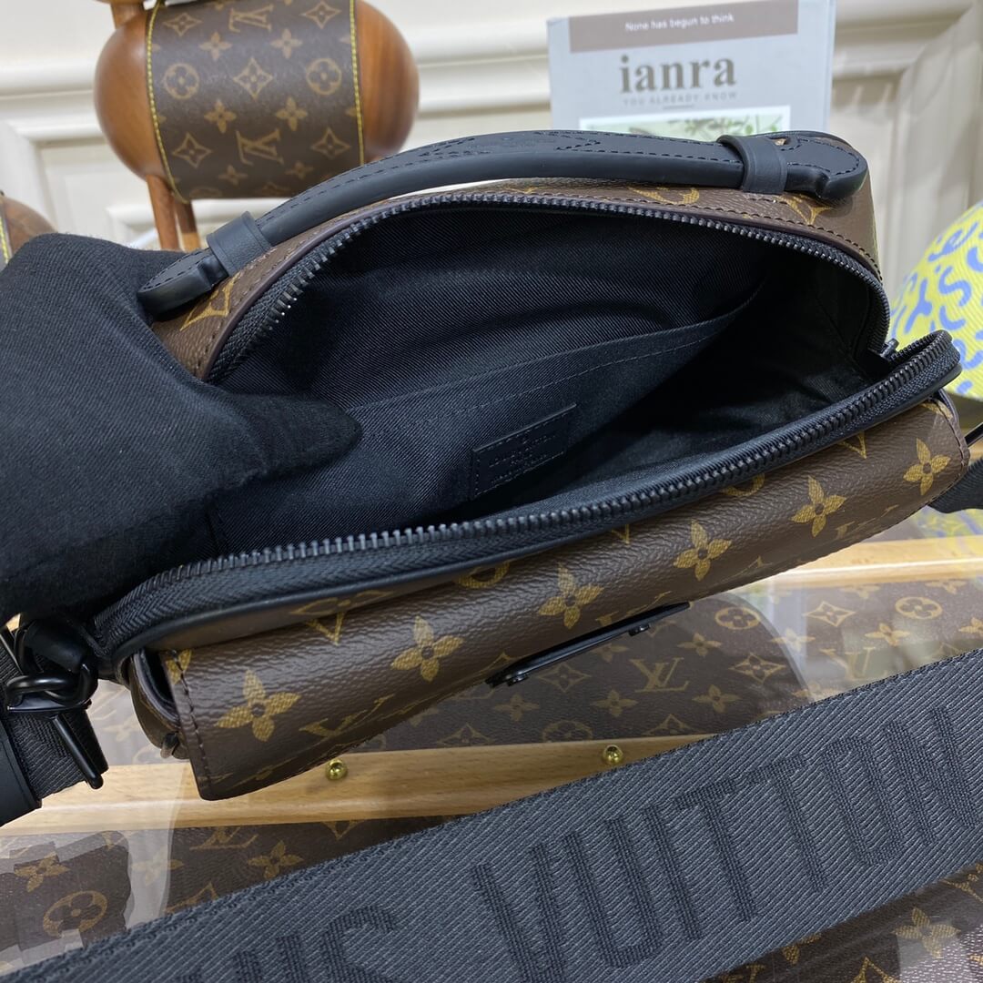 LV Monogram Macassar S Lock Messenger Bag - Image 2