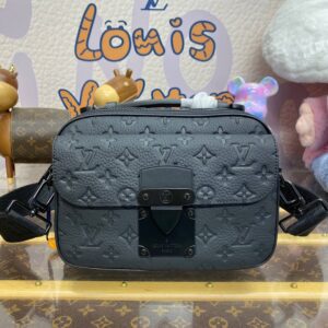 LV Monogram Macassar S Lock Messenger Bag
