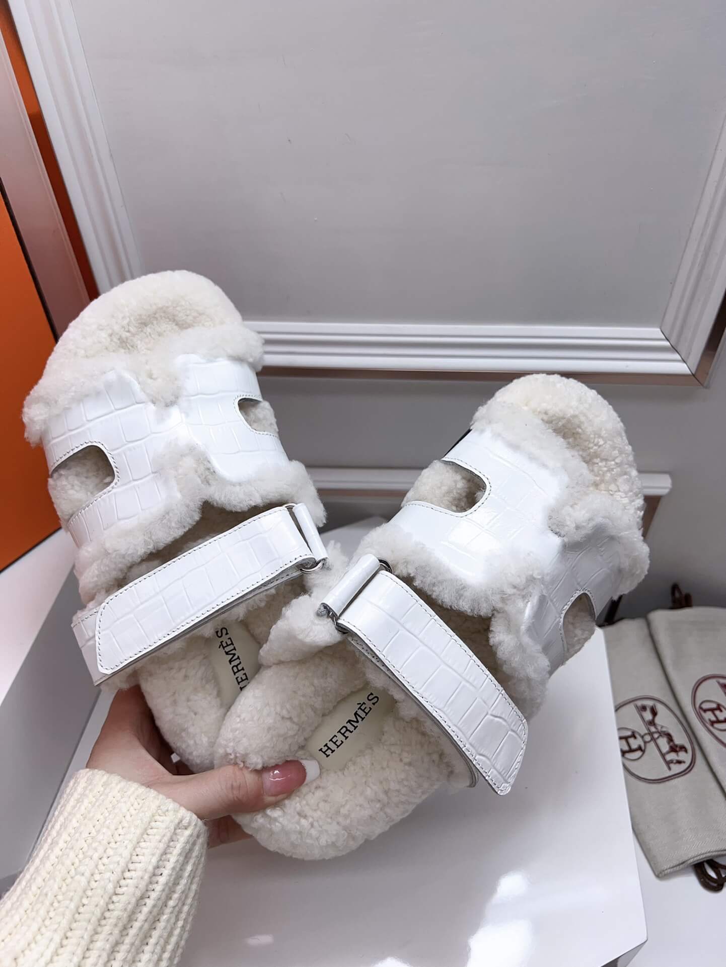 Hermes Teddy Chypre Sandal