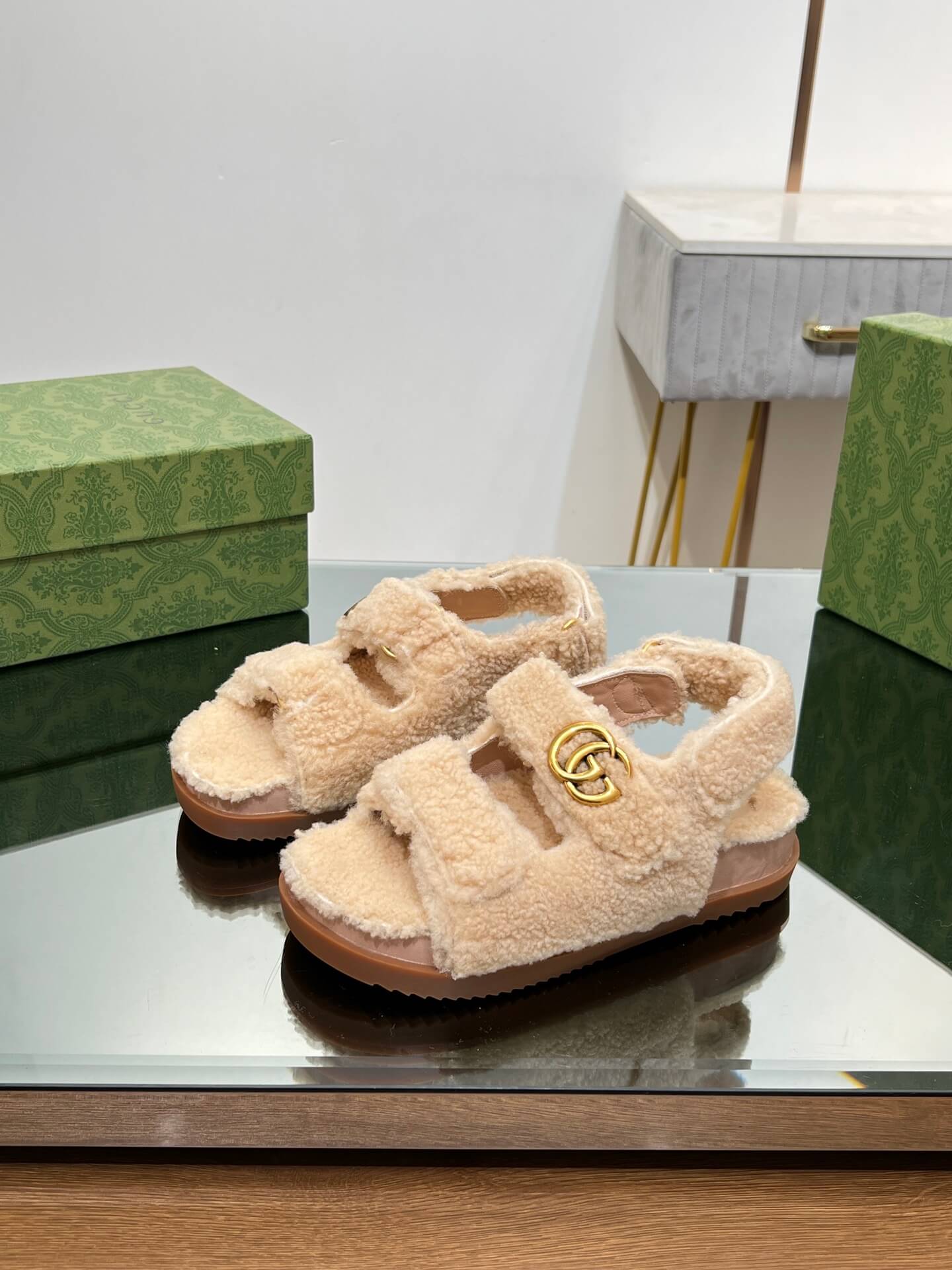 Gucci Merino Wool Sandals - Image 2