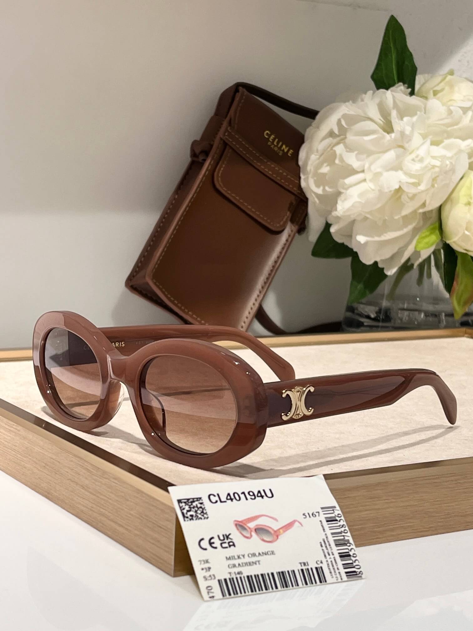 Celine Women's Triomphe Oval Sunglasses - Image 2