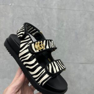 Gucci Print Double G Sandals