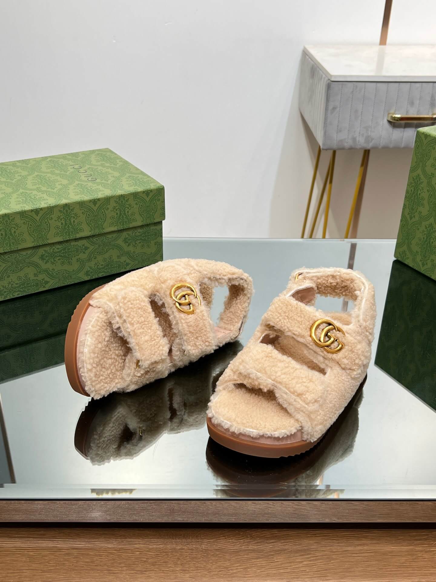 Gucci Merino Wool Sandals - Image 6