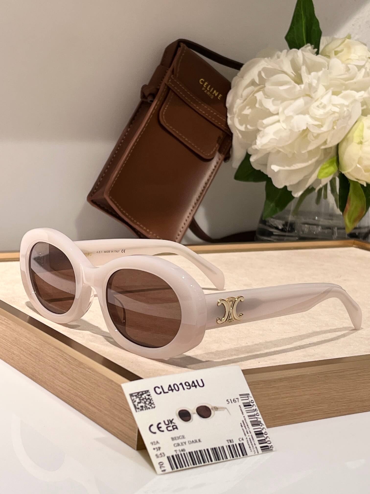 Celine Women's Triomphe Oval Sunglasses - Image 6