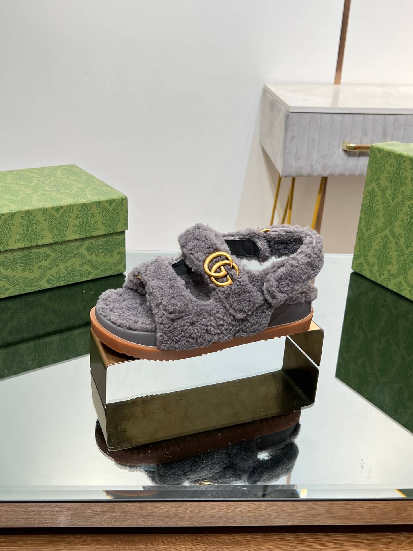 Gucci Merino Wool Sandals - Image 7