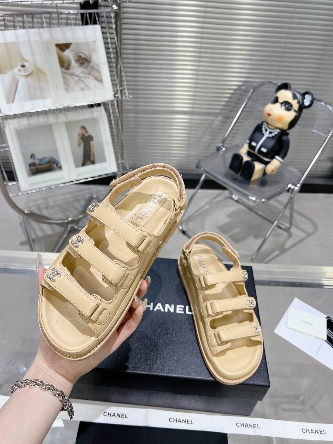 Chanel Casual Style Unisex Plain Logo Sandal - Image 2