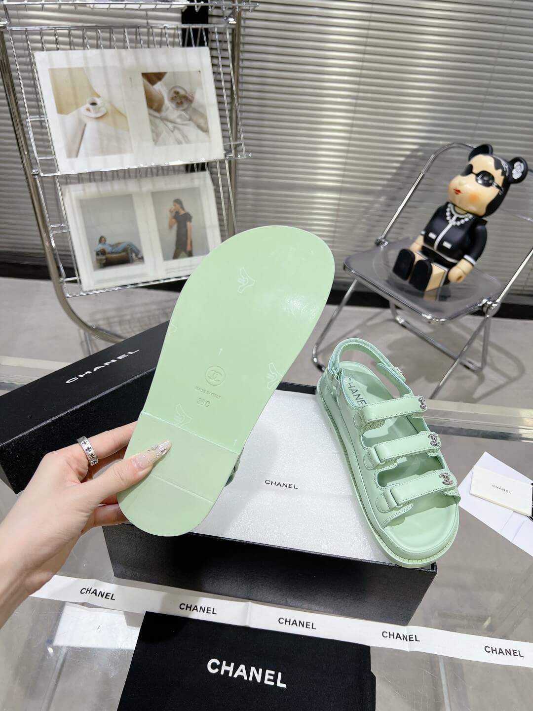 Chanel Casual Style Unisex Plain Logo Sandal - Image 4