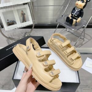 Chanel Casual Style Unisex Plain Logo Sandal