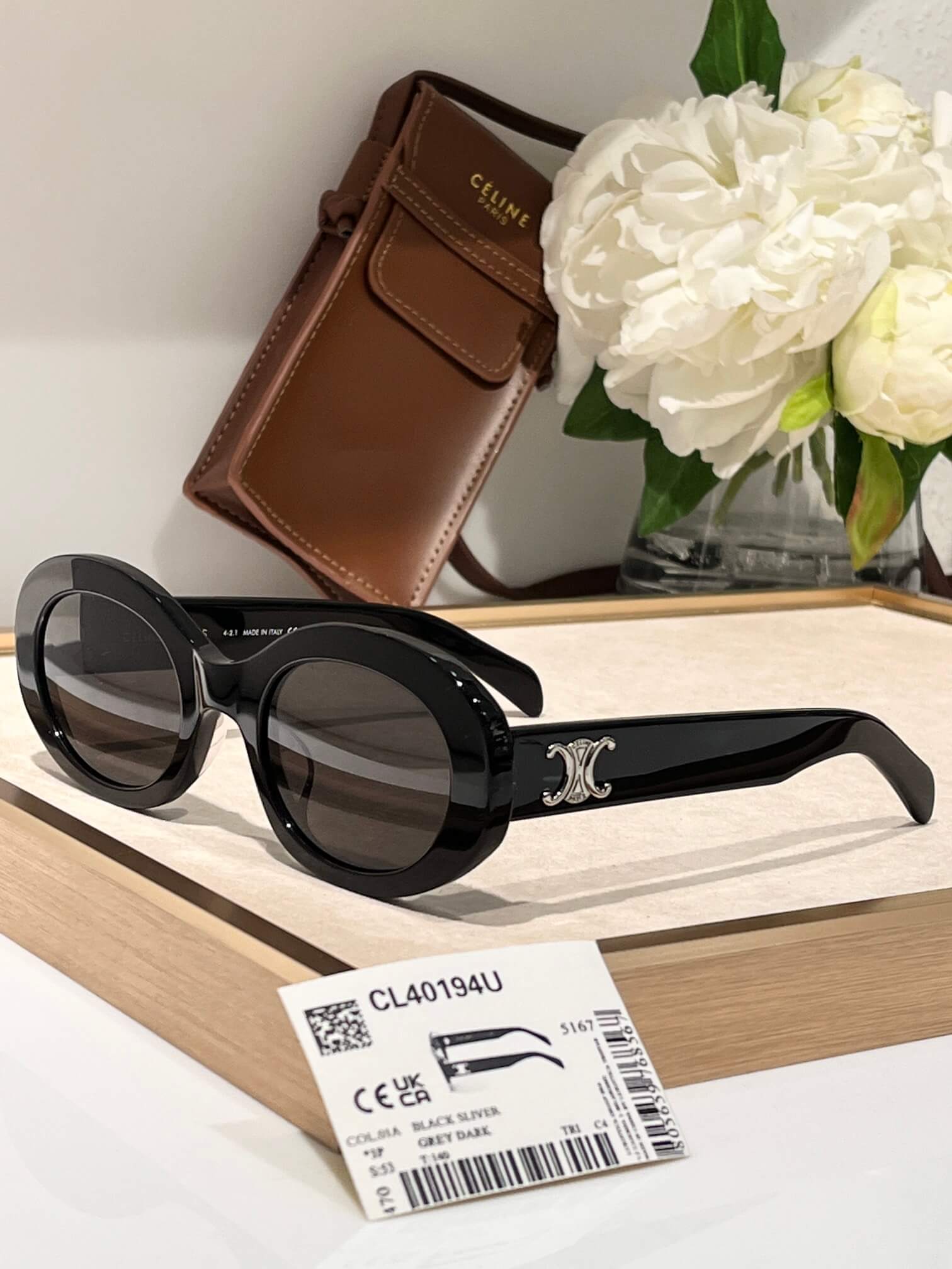 Celine Women's Triomphe Oval Sunglasses - Image 5