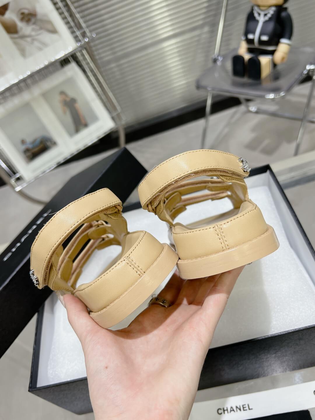 Chanel Casual Style Unisex Plain Logo Sandal - Image 9