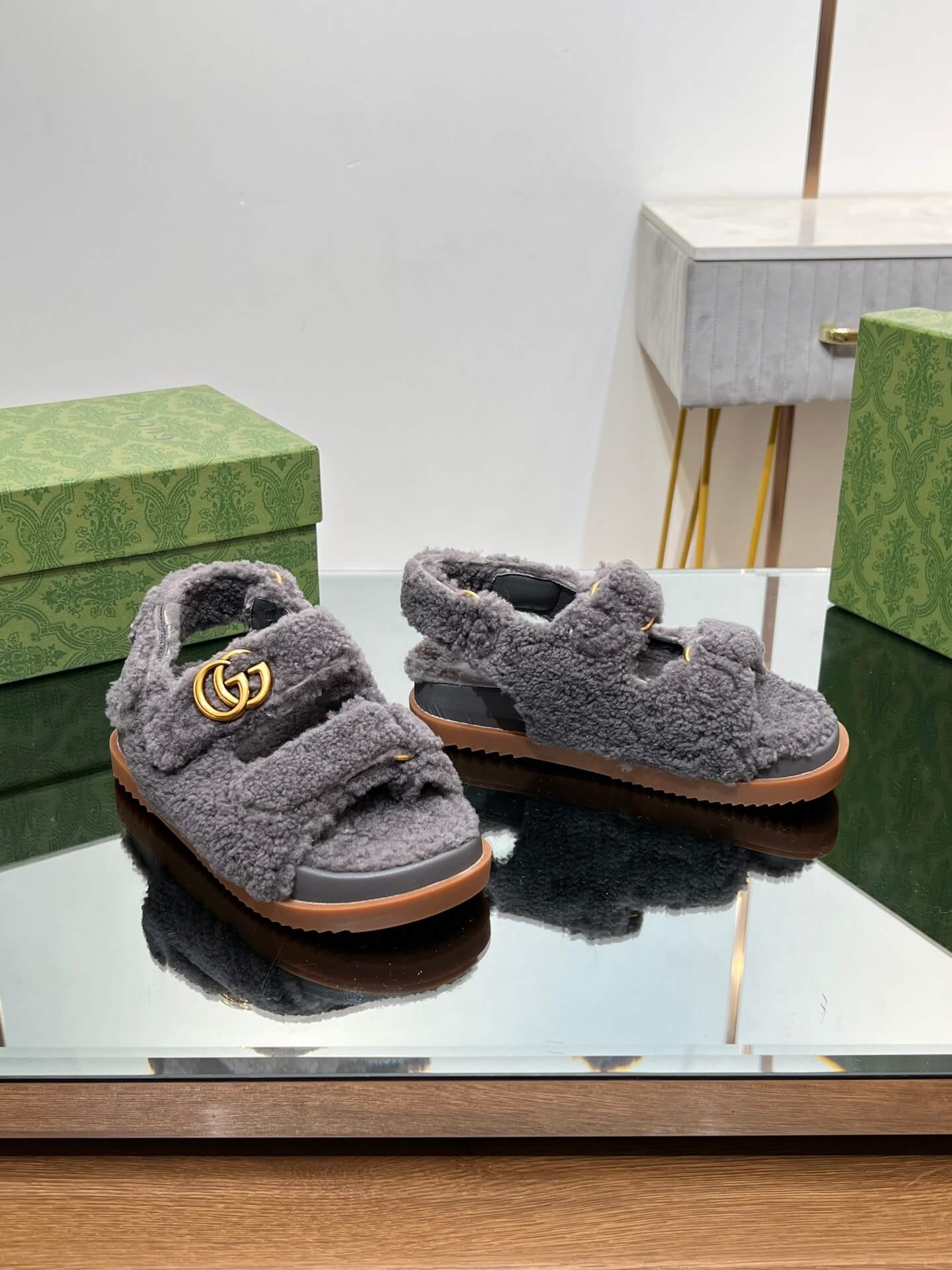Gucci Merino Wool Sandals - Image 3