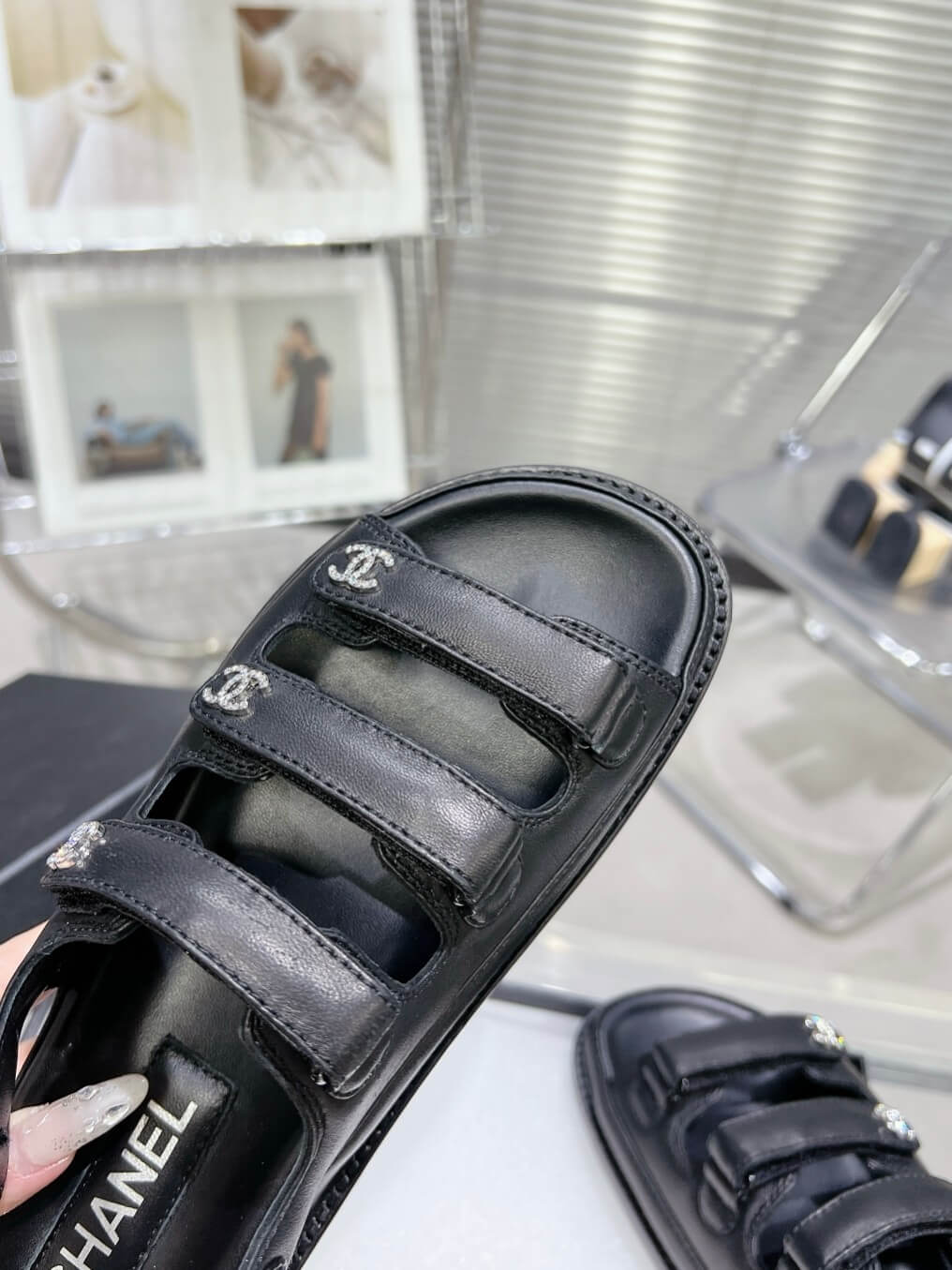 Chanel Casual Style Unisex Plain Logo Sandal - Image 5