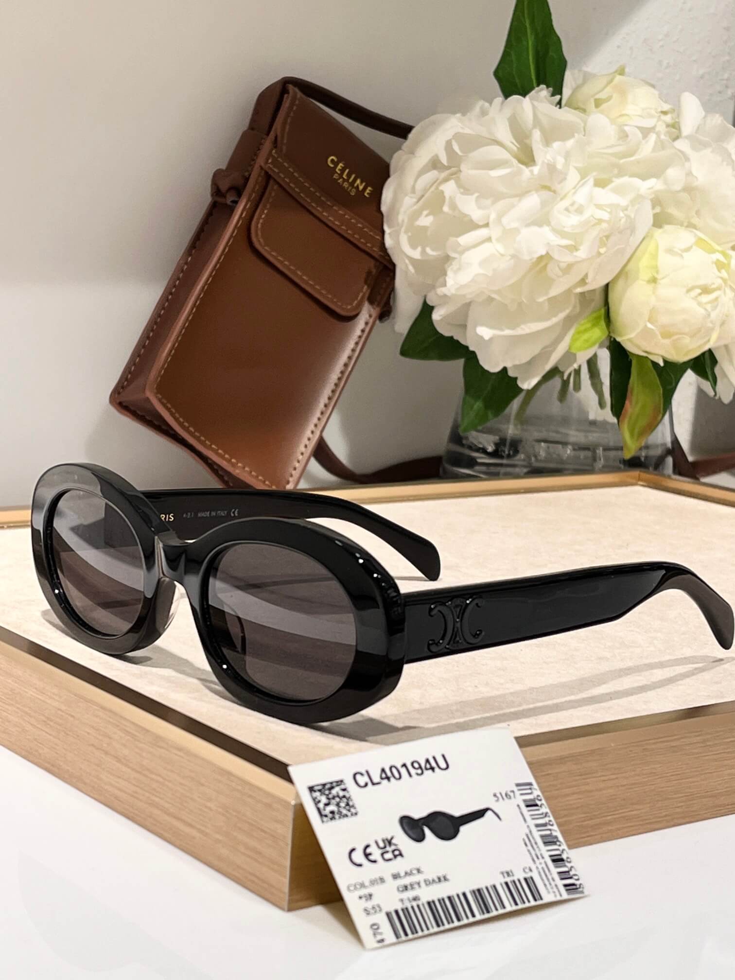 Celine Women's Triomphe Oval Sunglasses - Image 8