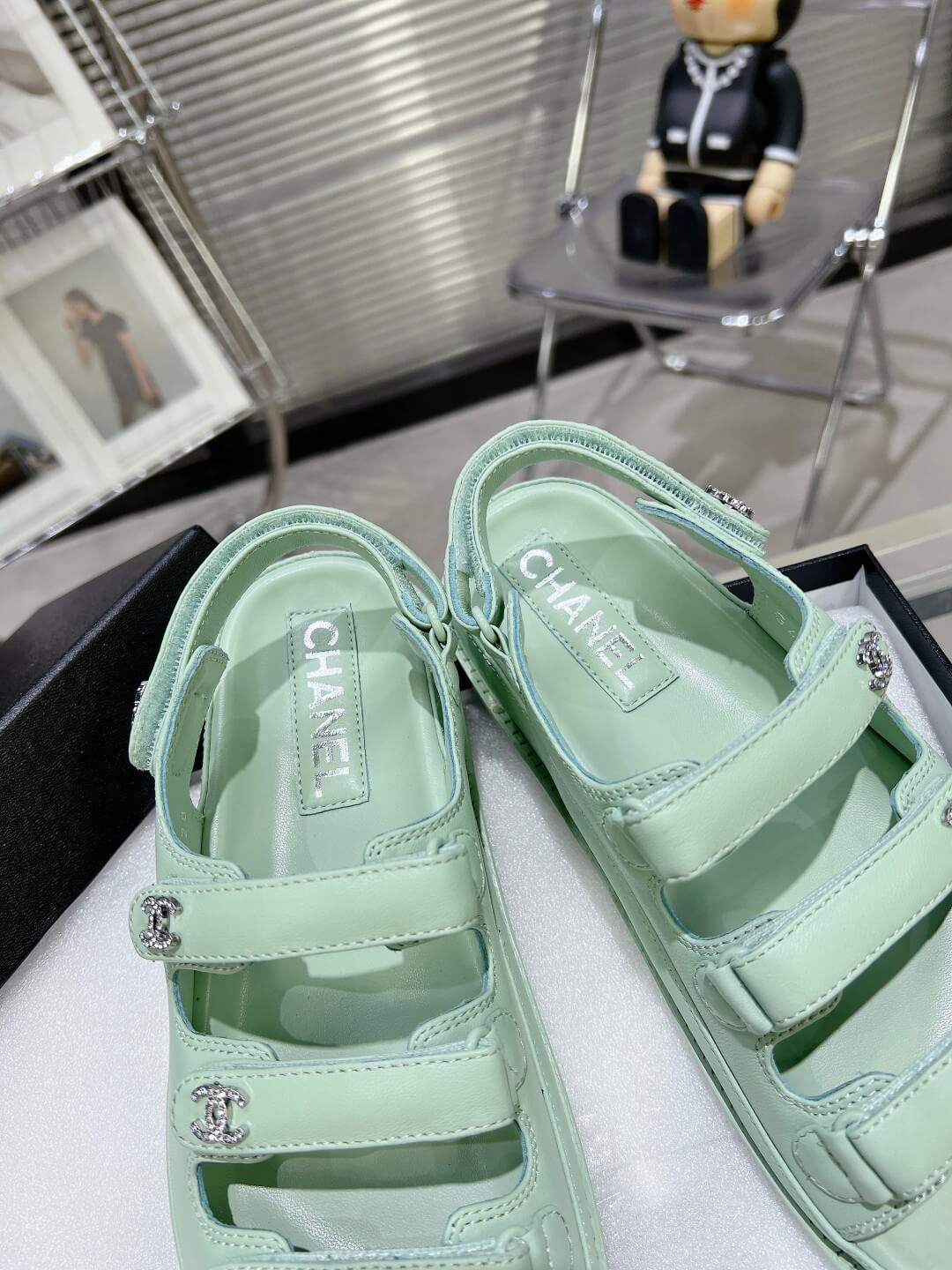 Chanel Casual Style Unisex Plain Logo Sandal - Image 6