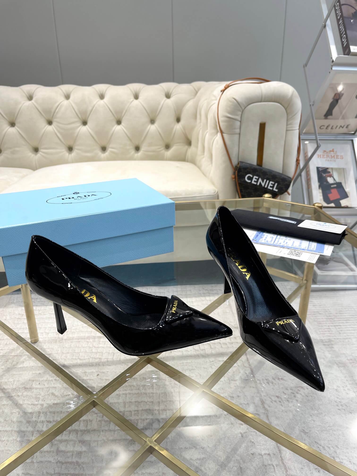 Prada Black Pumps Heel - Image 9