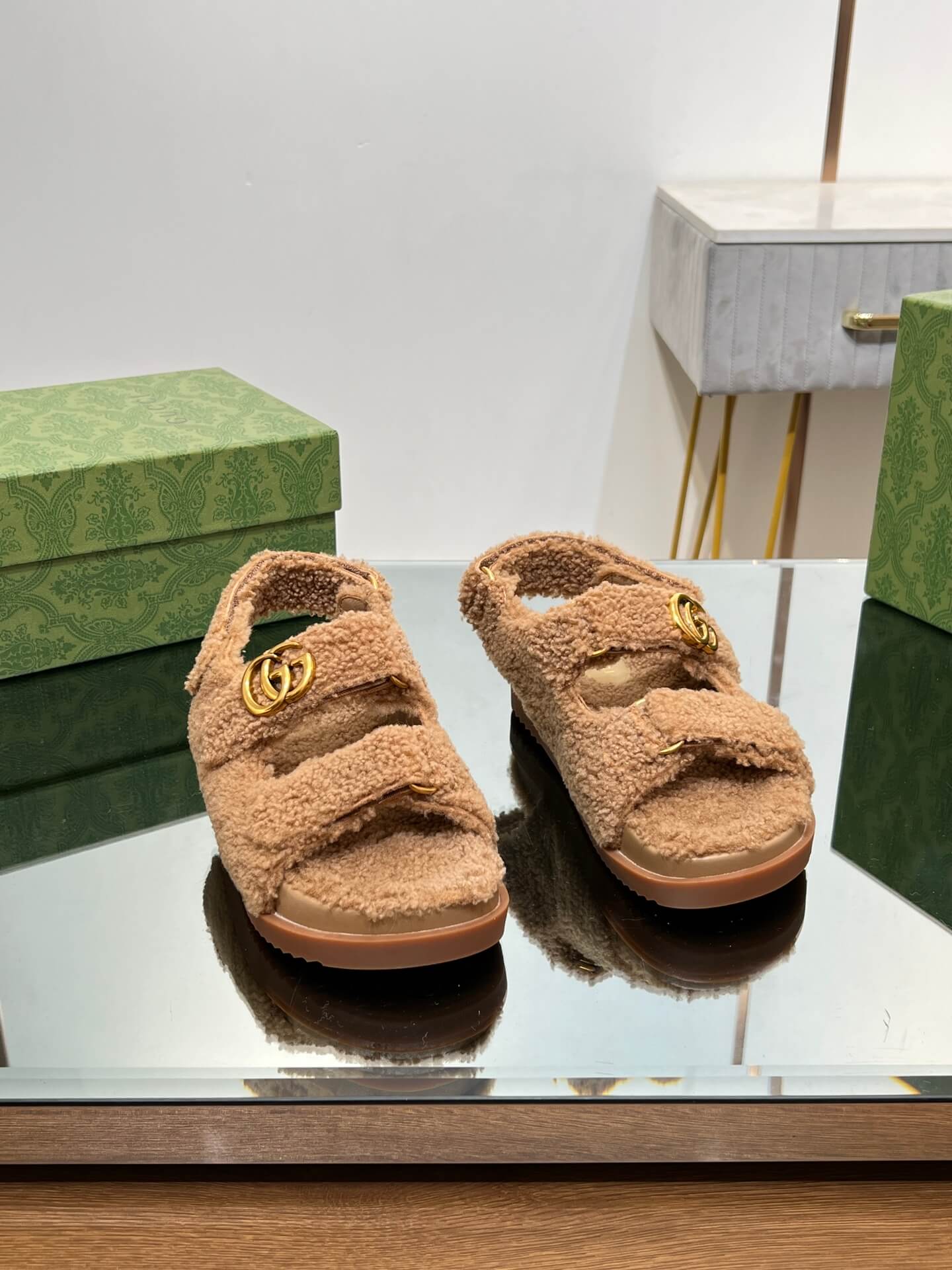 Gucci Merino Wool Sandals - Image 2