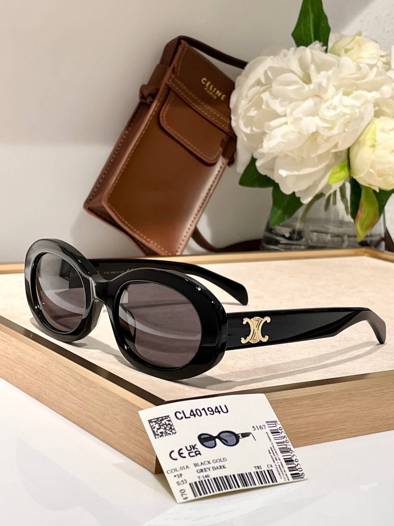 Celine Women's Triomphe Oval Sunglasses - Image 9