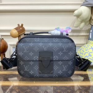 LV Monogram Macassar S Lock Messenger Bag