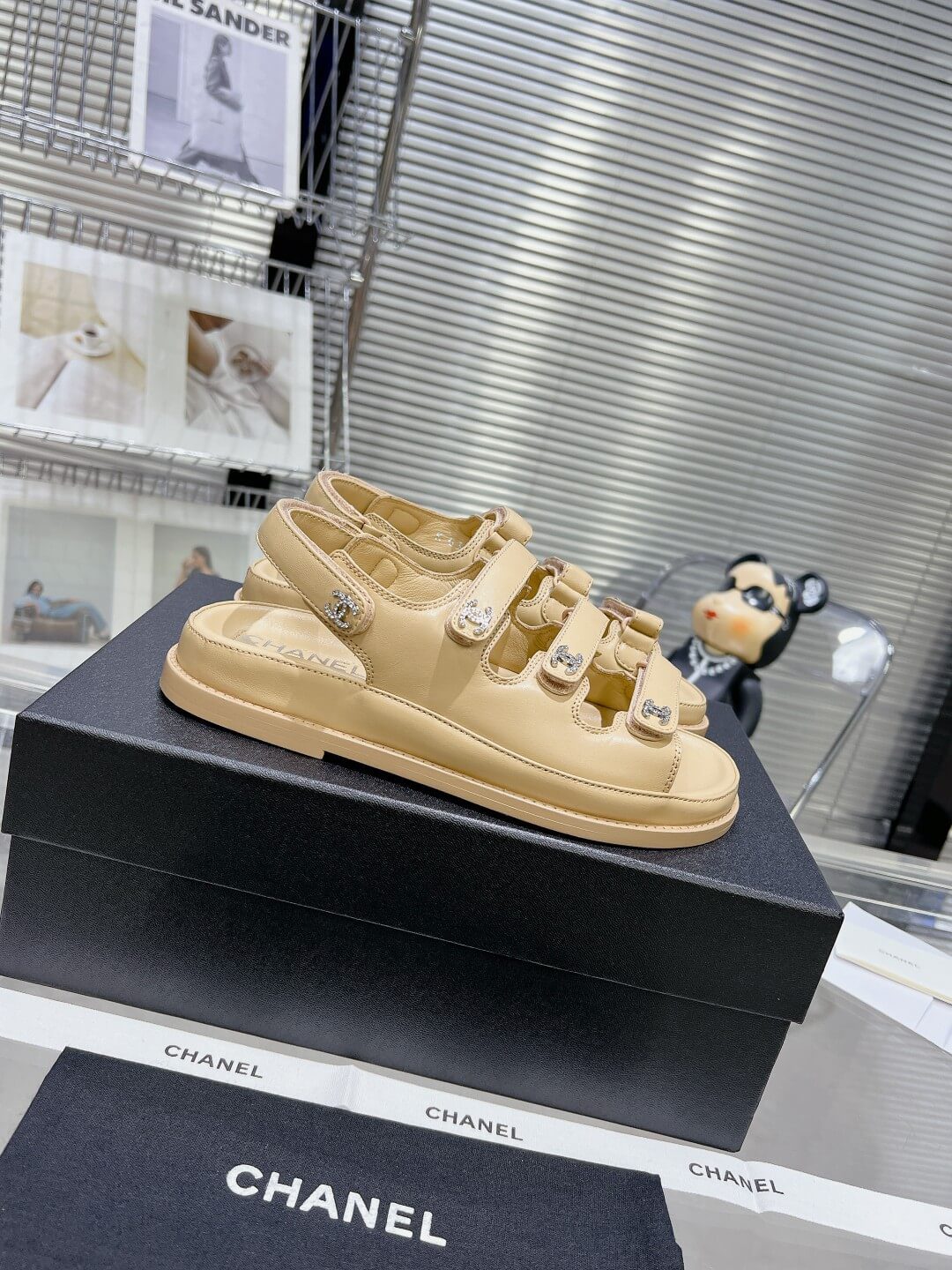 Chanel Casual Style Unisex Plain Logo Sandal - Image 6