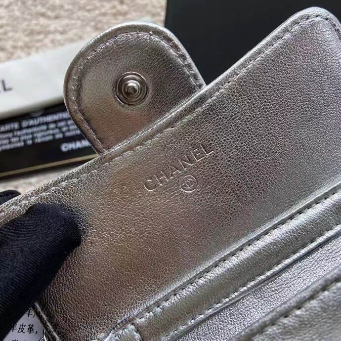Chanel Silver Waist Mini Wallet - Image 7