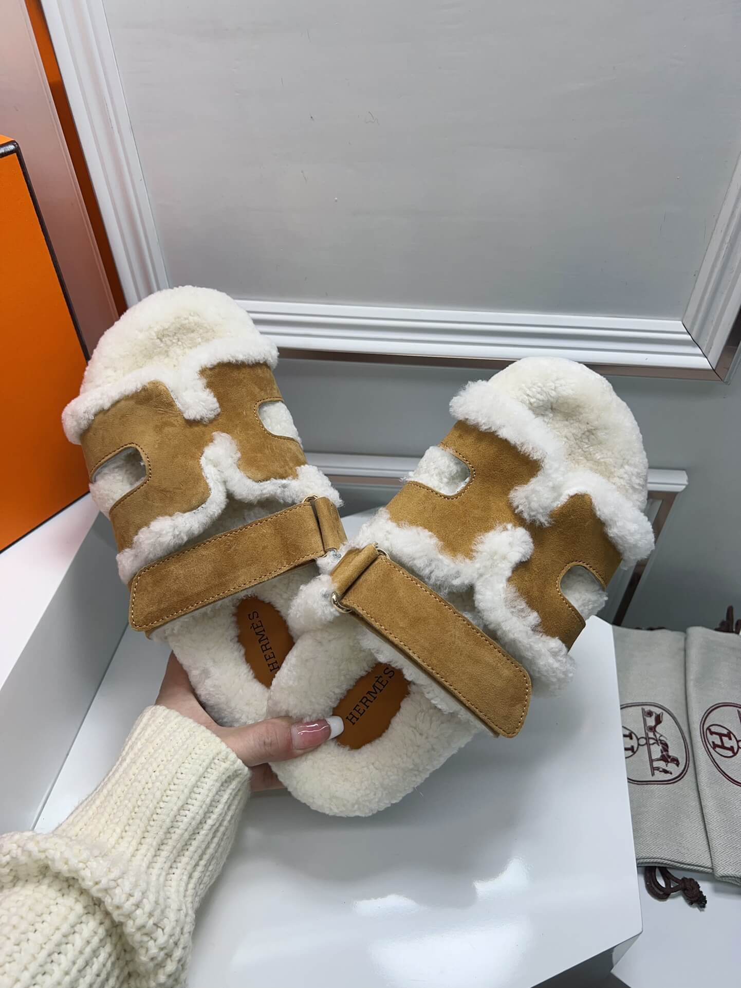 Hermes Teddy Chypre Sandal