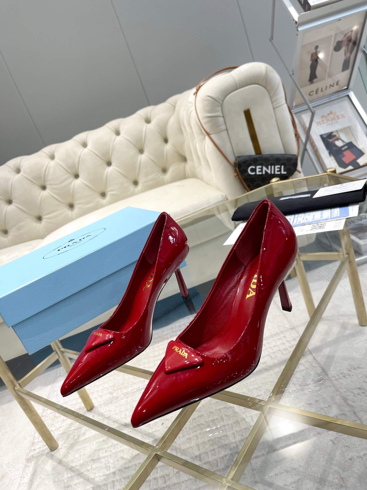 Prada Red Pumps Heel - Image 7