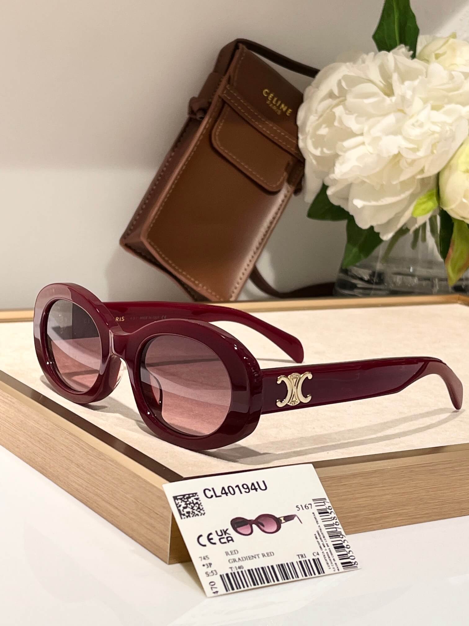 Celine Women's Triomphe Oval Sunglasses - Image 11