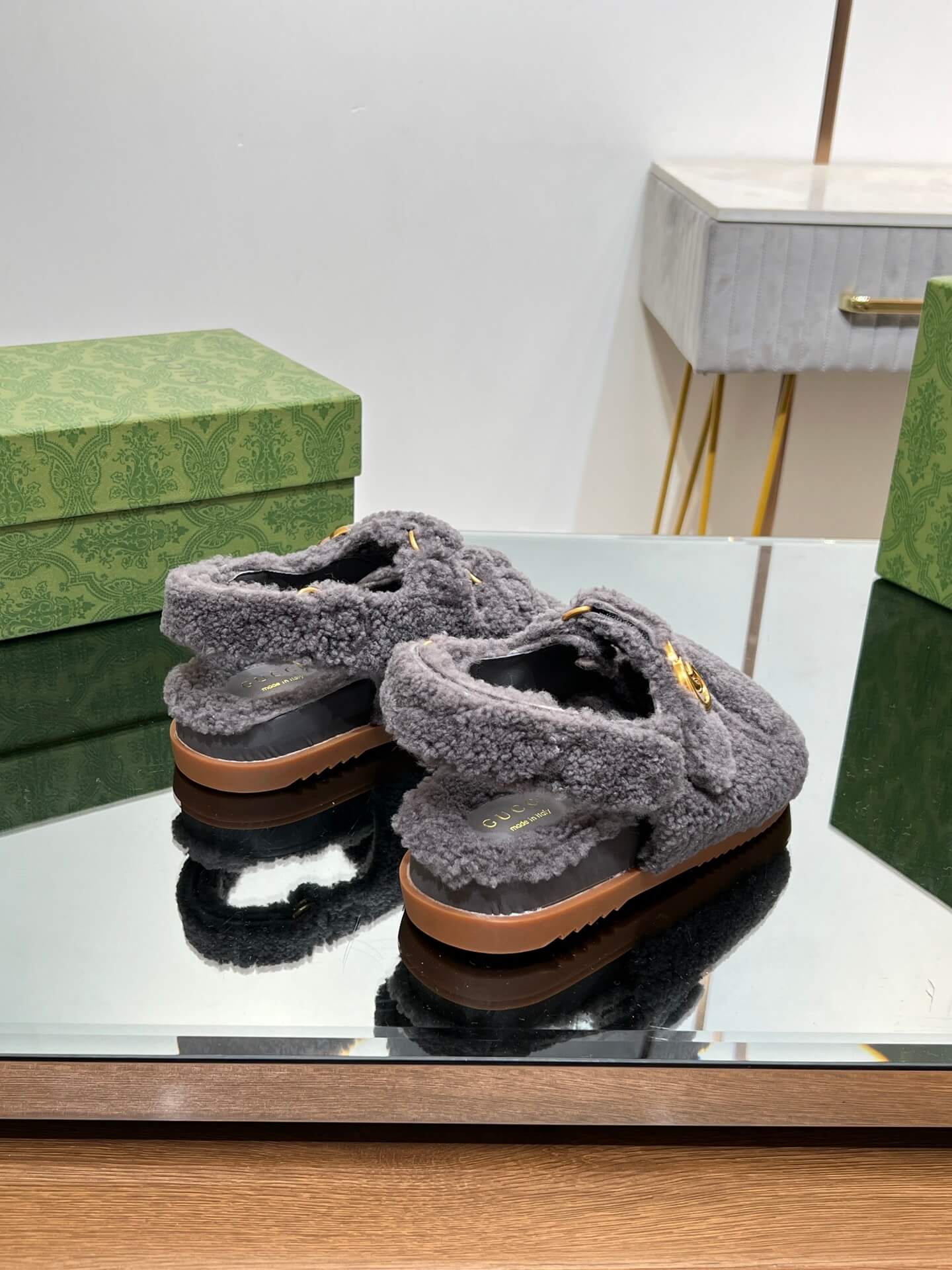 Gucci Merino Wool Sandals - Image 8