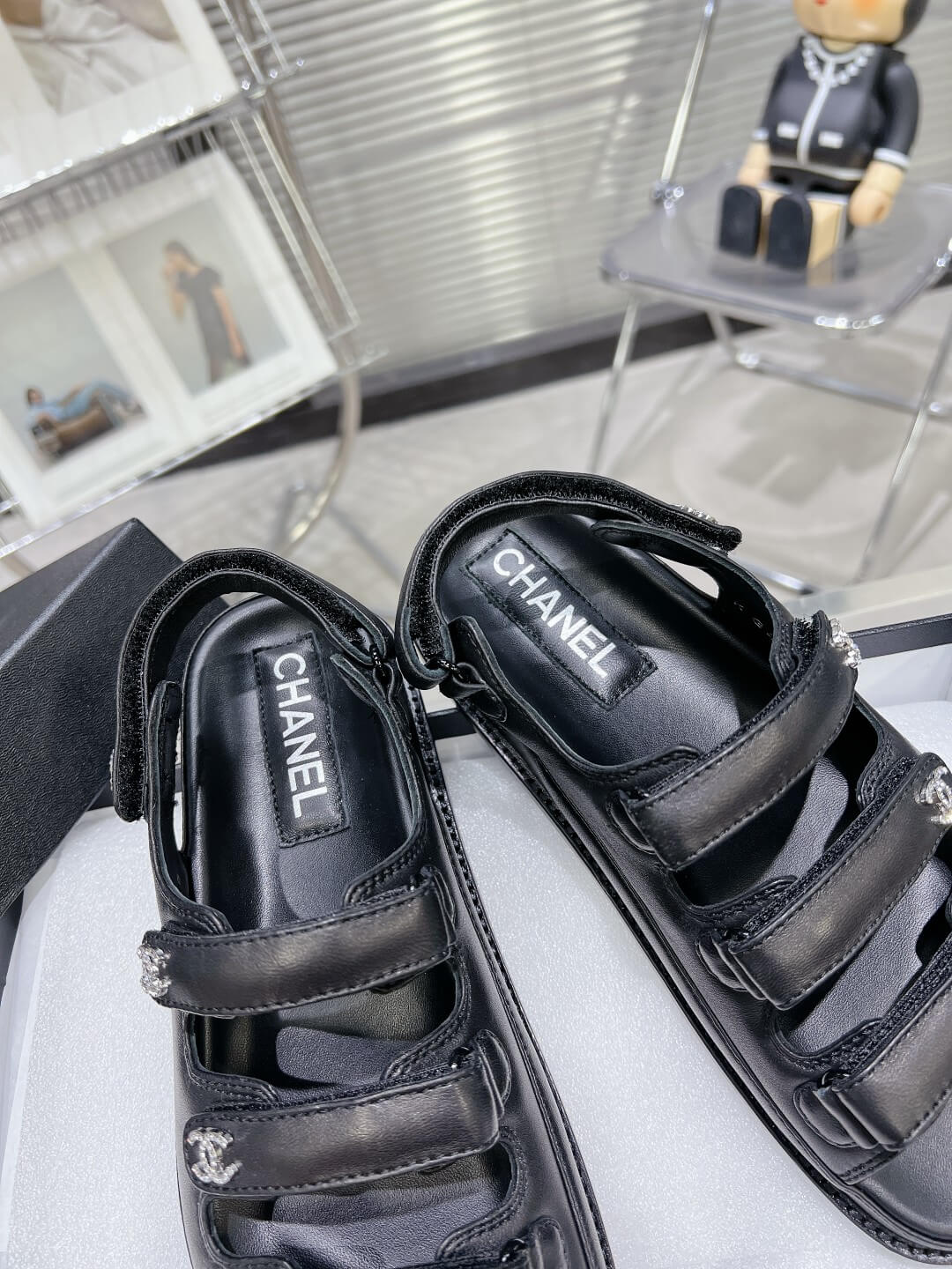 Chanel Casual Style Unisex Plain Logo Sandal - Image 9