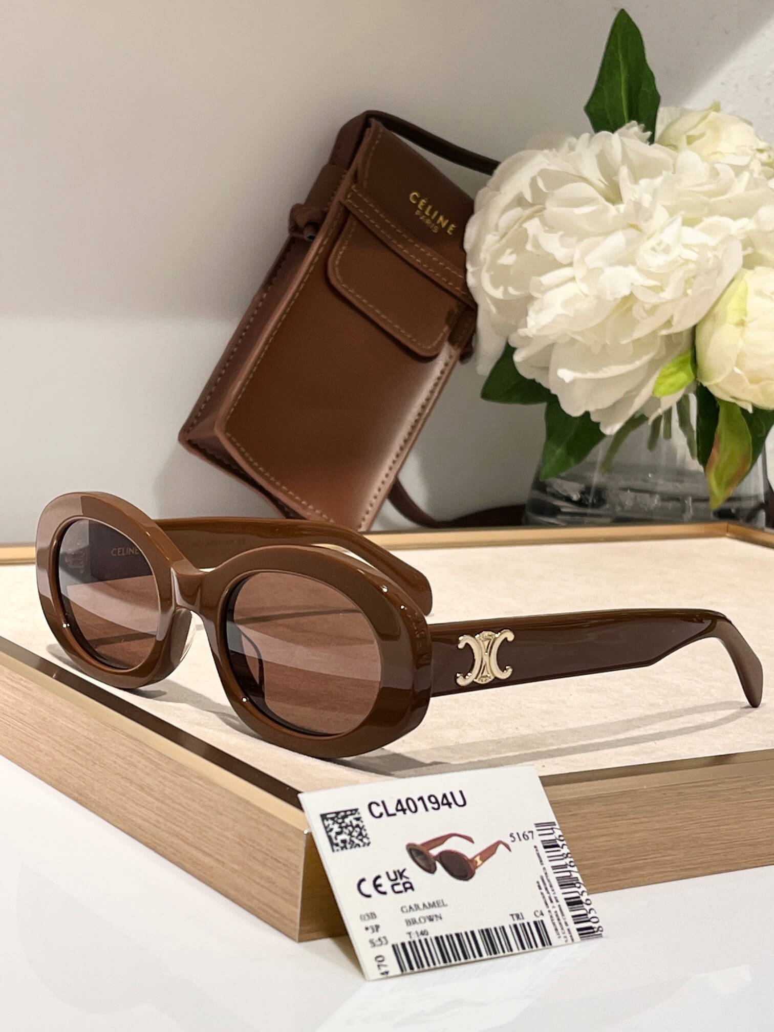 Celine Women's Triomphe Oval Sunglasses - Image 12