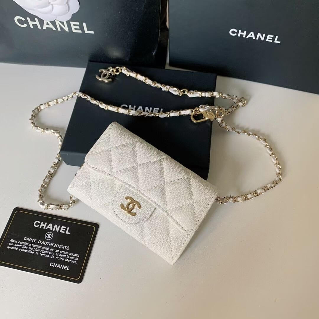 Chanel White Waist Mini Wallet - Image 8