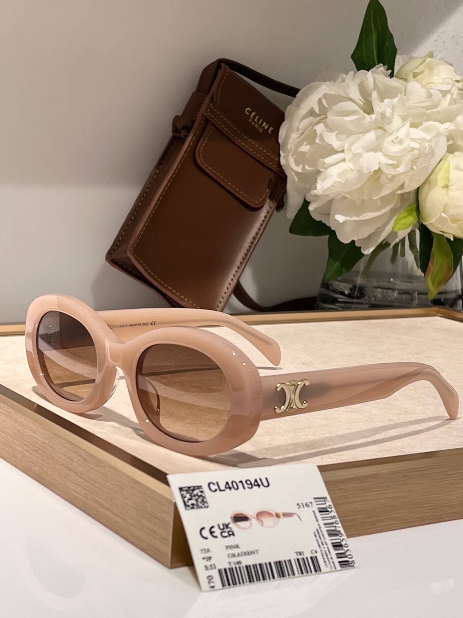 Celine Women's Triomphe Oval Sunglasses - Image 13