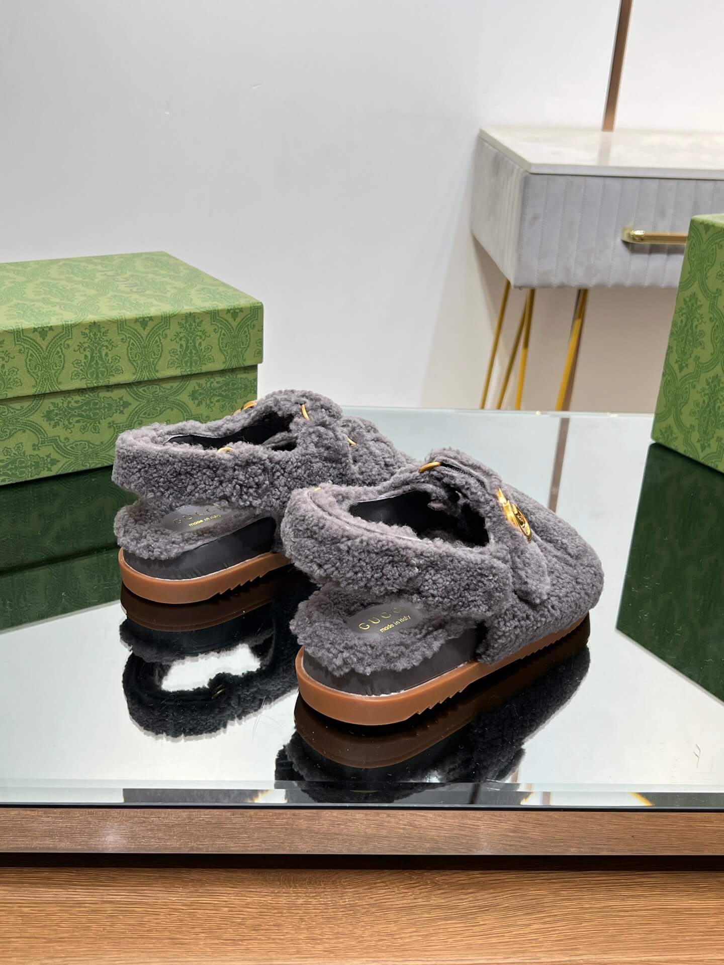 Gucci Merino Wool Sandals - Image 9
