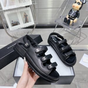 Chanel Casual Style Unisex Plain Logo Sandal