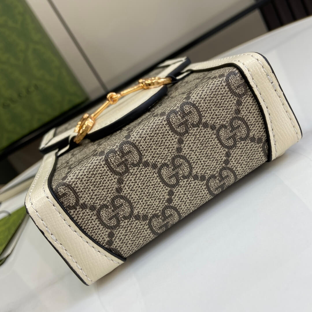 Adult Gucci Horsebit Mini Bag Beige Ebony - Image 8