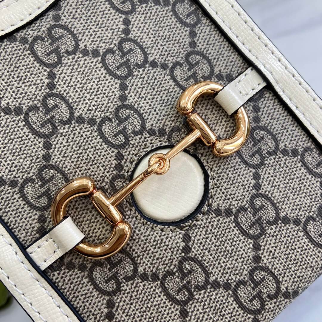 Adult Gucci Horsebit Mini Bag Beige Ebony - Image 6