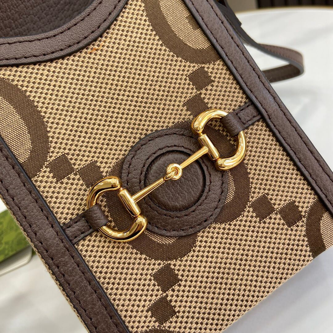Adult Gucci Horsebit Mini Bag Beige Ebony - Image 3