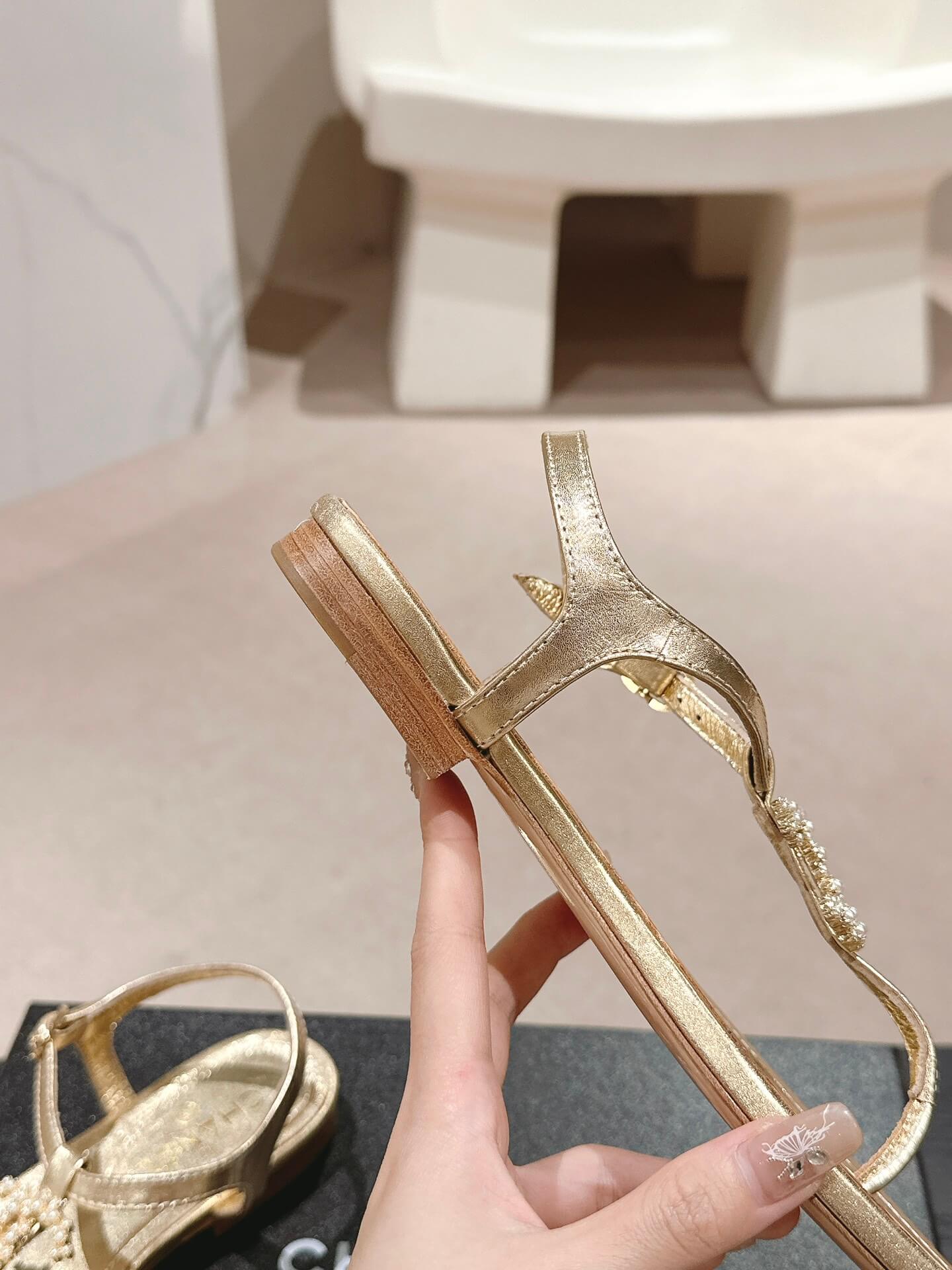 Chanel Jeweled CC Thong Sandal - Image 2
