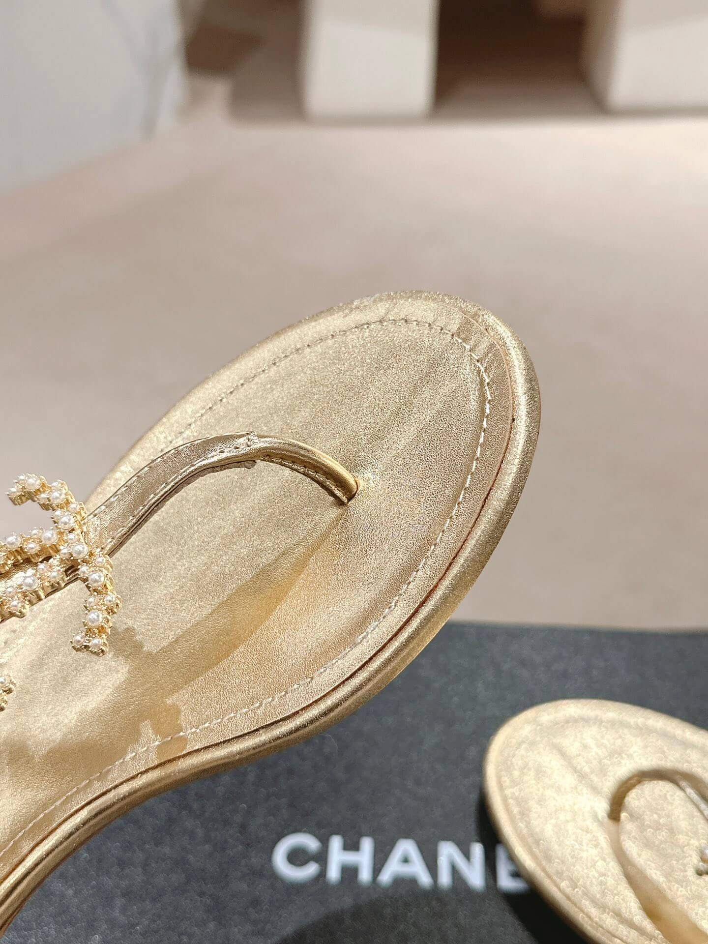 Chanel Jeweled CC Thong Sandal - Image 6