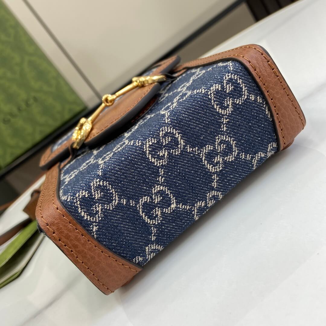 Adult Gucci Horsebit Mini Bag Beige Ebony - Image 3