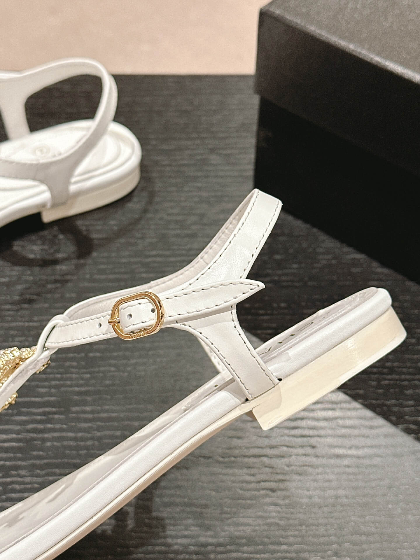 Chanel Jeweled CC Thong Sandal - Image 5