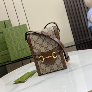 Adult Gucci Horsebit Mini Bag Beige Ebony