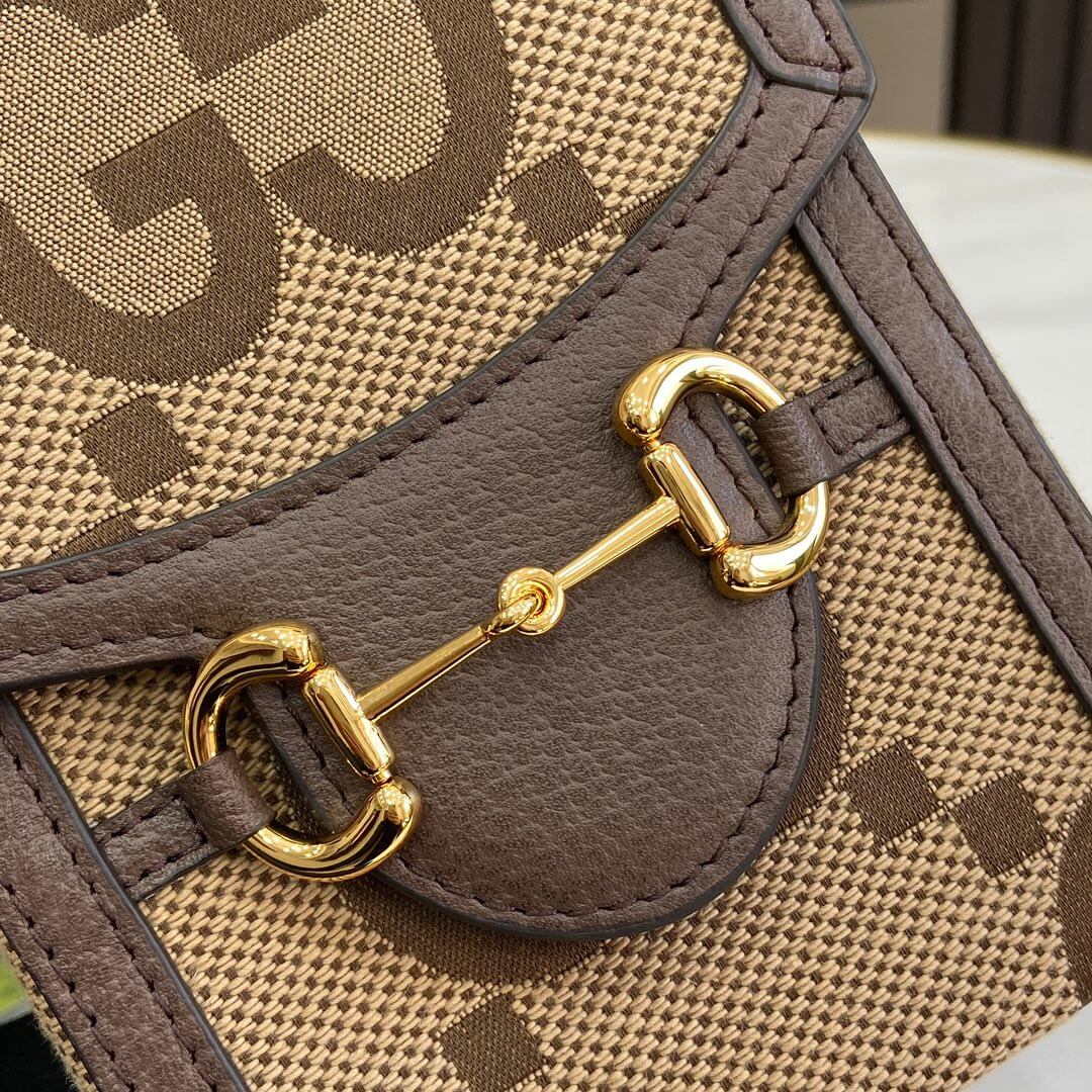 Adult Gucci Horsebit Mini Bag Beige Ebony - Image 8